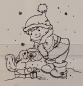 Clear Stamp Christmas Kids, Kind mit Eichhörnchen